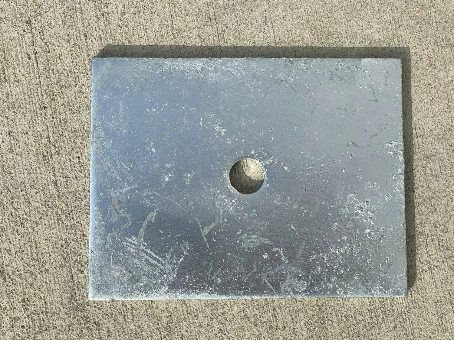 5" x 4" Rectangular Plate Washer (Galvanized) - 1/2" Anchor Bolt Diameter