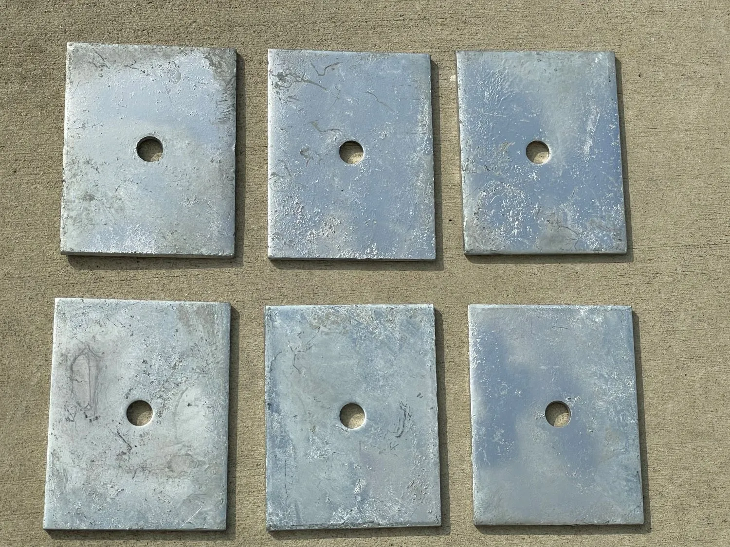 5" x 4" Rectangular Plate Washer (Galvanized) - 1/2" Anchor Bolt Diameter