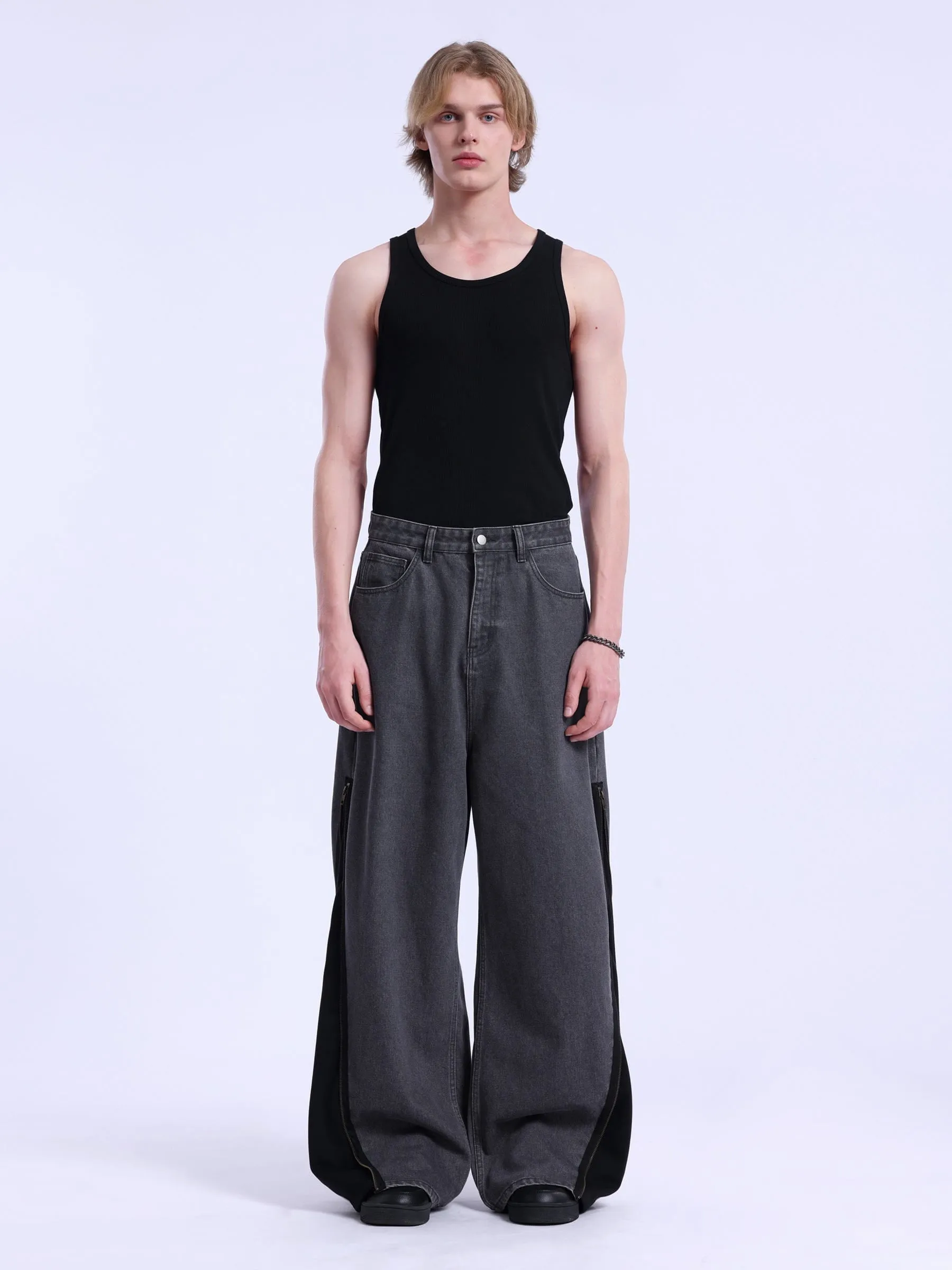 Aelfric Eden Side Zip Up Loose Jeans