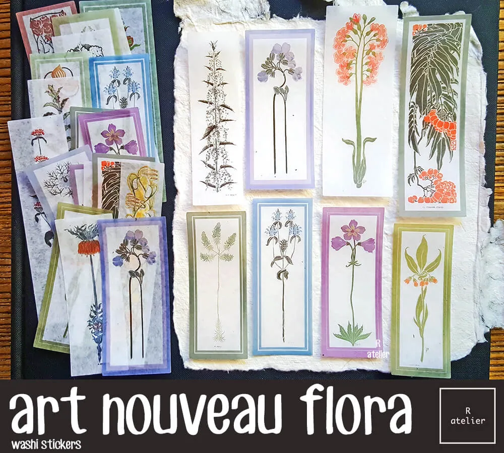 Art Nouveau Motifs Patterns Scrapbooking Washi Stickers