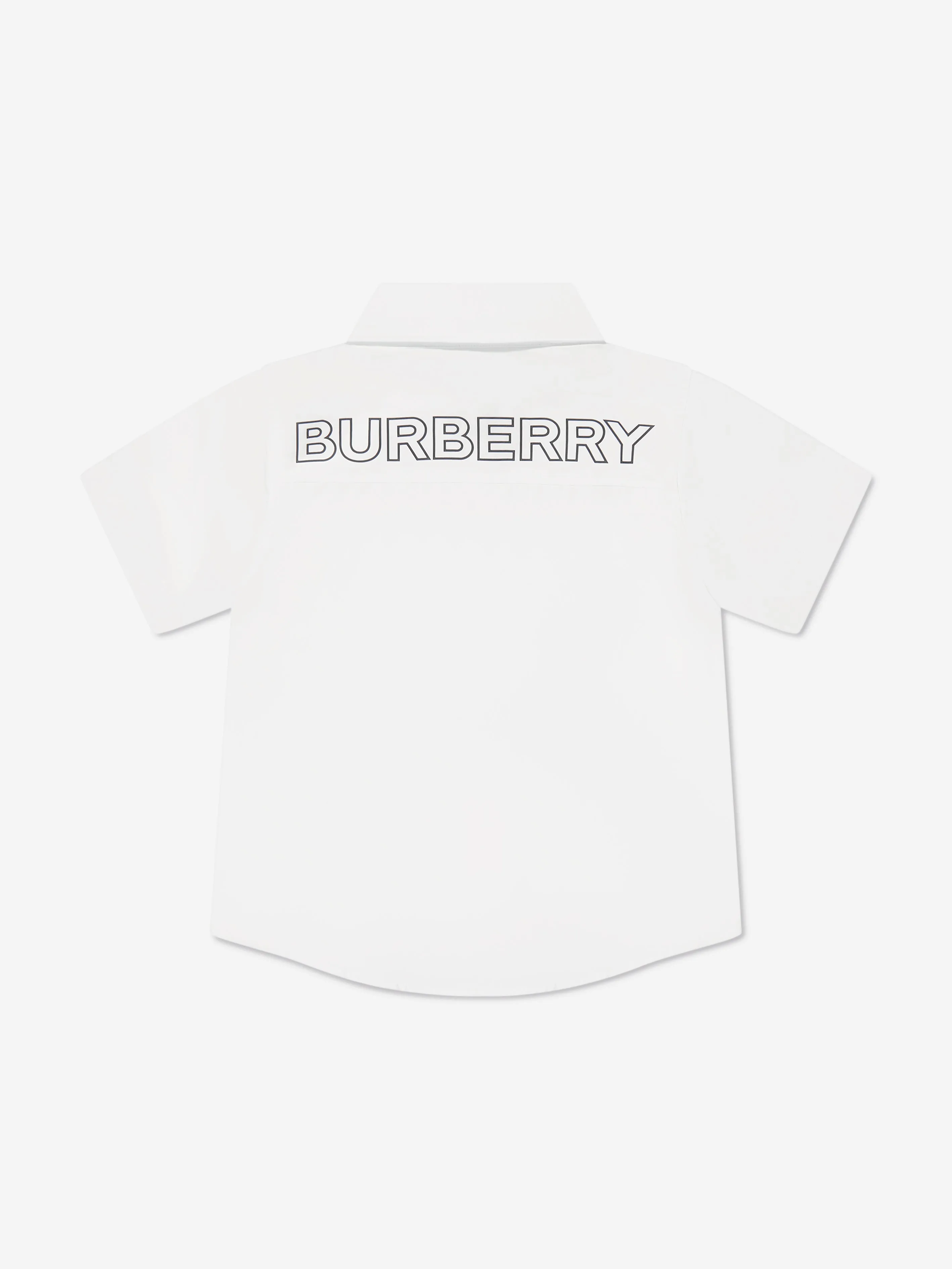 Burberry Baby Boys Mini Owen Short Sleeve Shirt In White