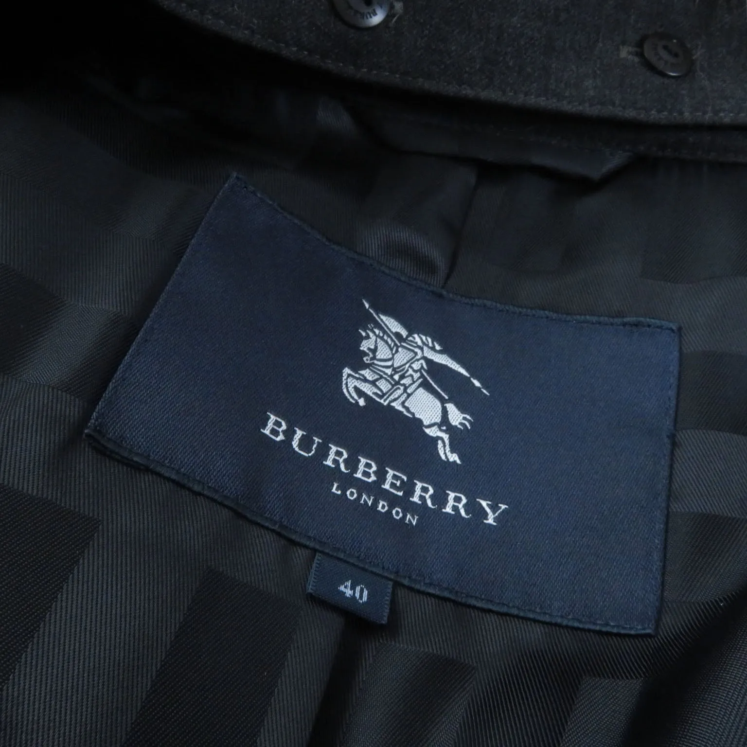 Burberry Wool Fox Fur Trench Coat Gray 40