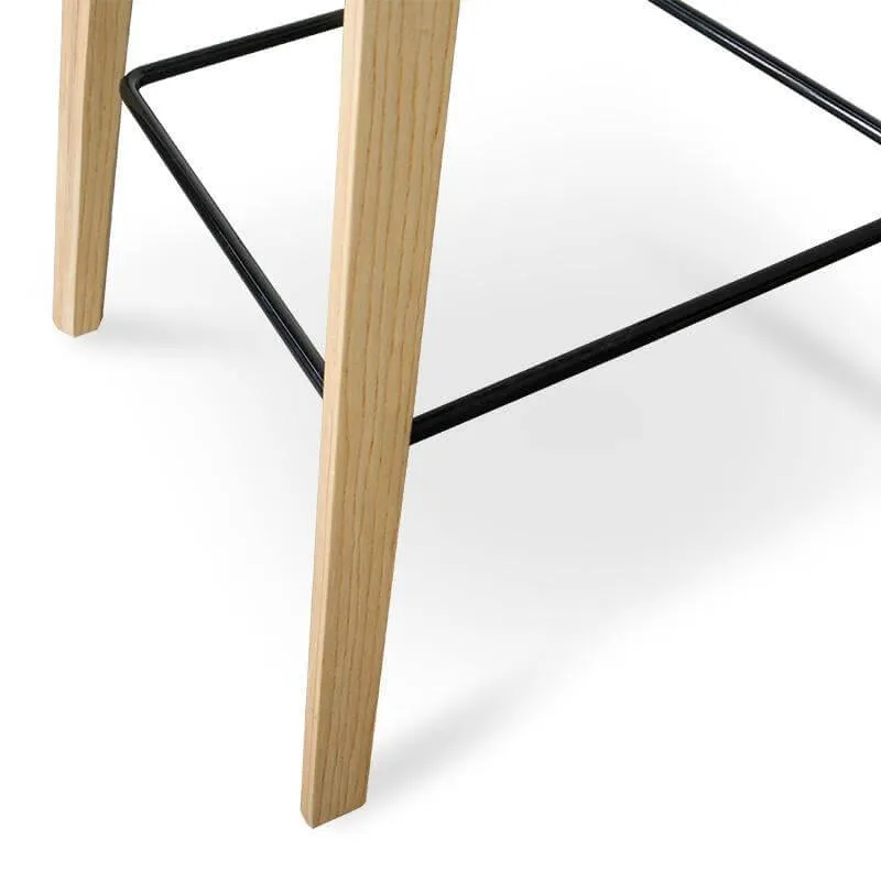 Calibre 65cm Bar Stool in White And Natural