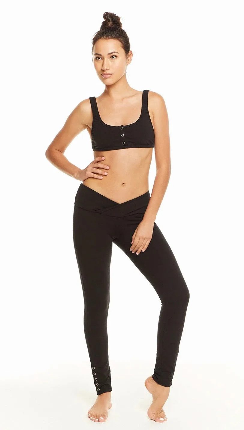 Chaser Quadrablend Overlap Waistband Snap Side Legging