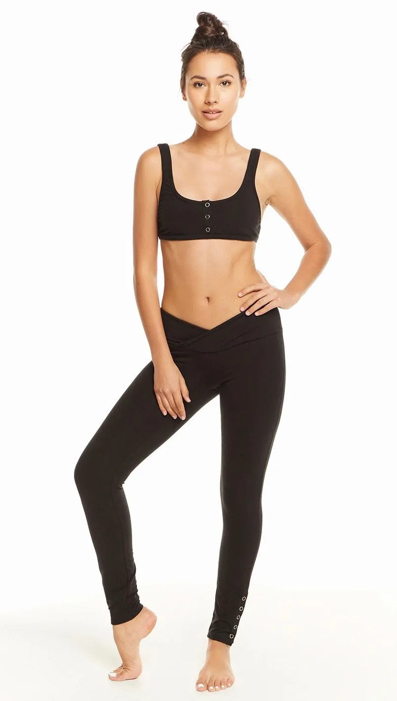 Chaser Quadrablend Overlap Waistband Snap Side Legging