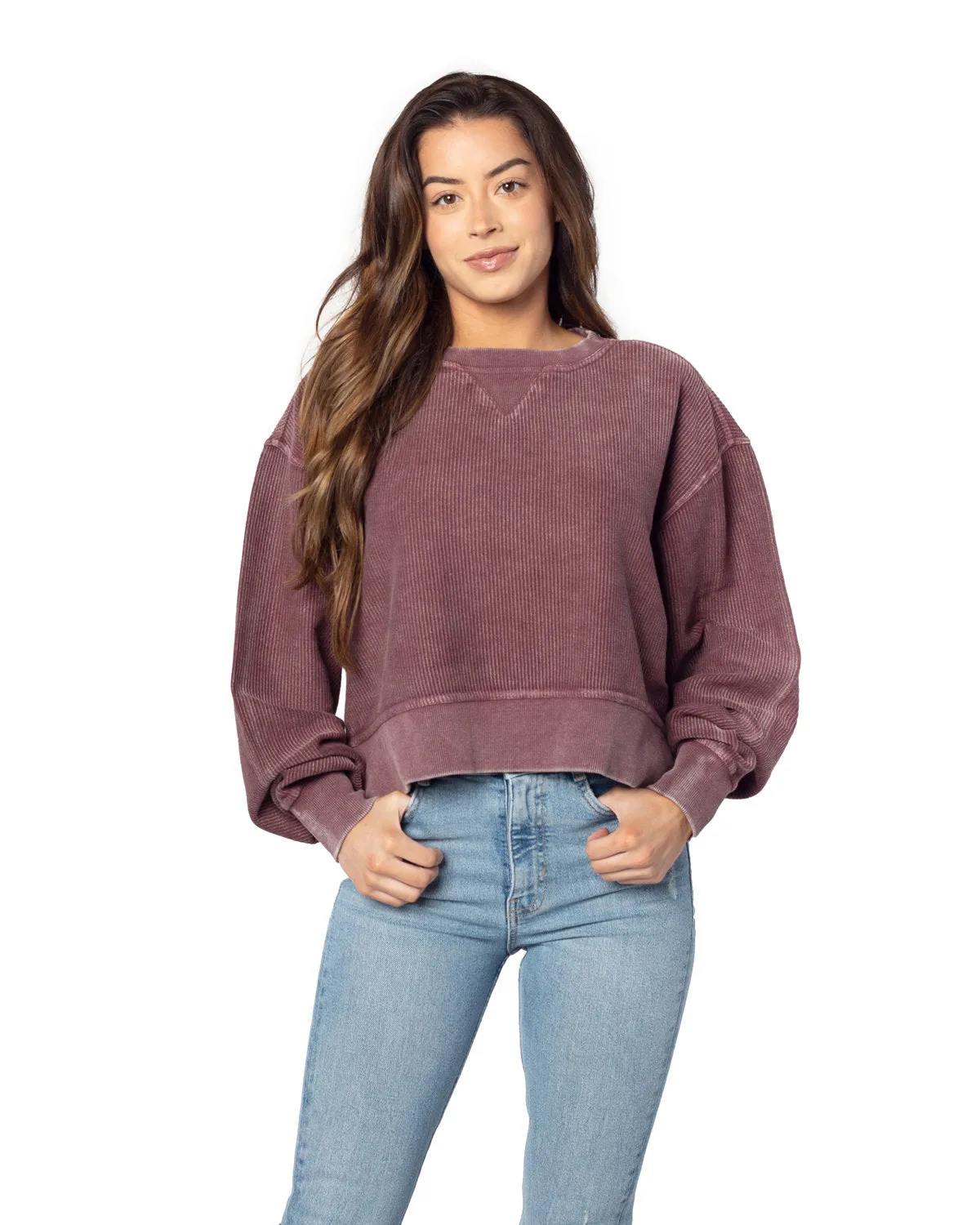Chicka-d Ladies' Corded Boxy Pullover