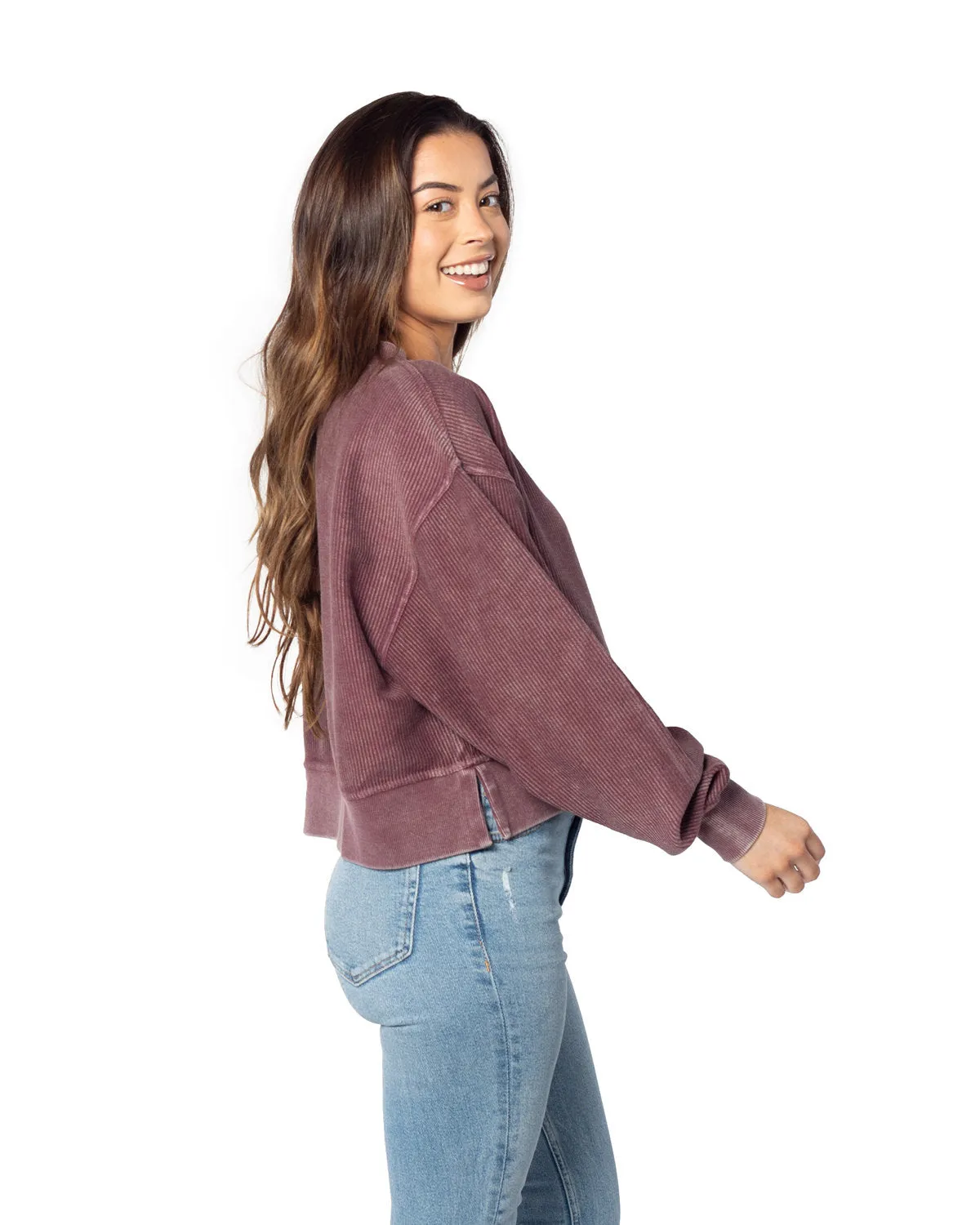Chicka-d Ladies' Corded Boxy Pullover