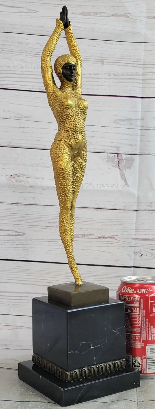 CHIPARUS SOLID BRONZE SCULPTURE. ABSTRACT ART DECO NOUVEAU FIGURE HOME DECOR
