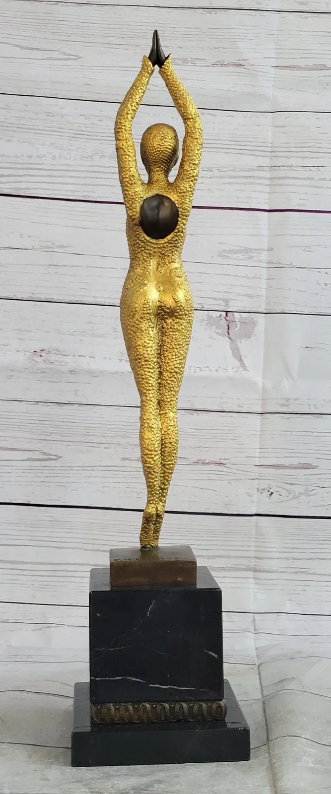 CHIPARUS SOLID BRONZE SCULPTURE. ABSTRACT ART DECO NOUVEAU FIGURE HOME DECOR