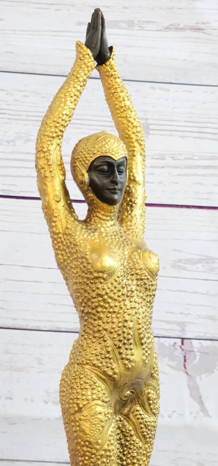CHIPARUS SOLID BRONZE SCULPTURE. ABSTRACT ART DECO NOUVEAU FIGURE HOME DECOR