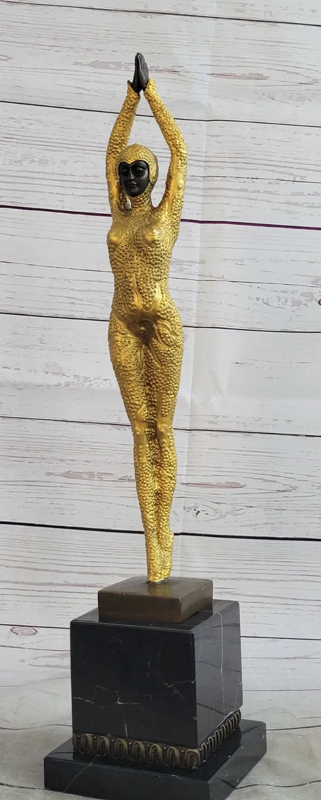 CHIPARUS SOLID BRONZE SCULPTURE. ABSTRACT ART DECO NOUVEAU FIGURE HOME DECOR