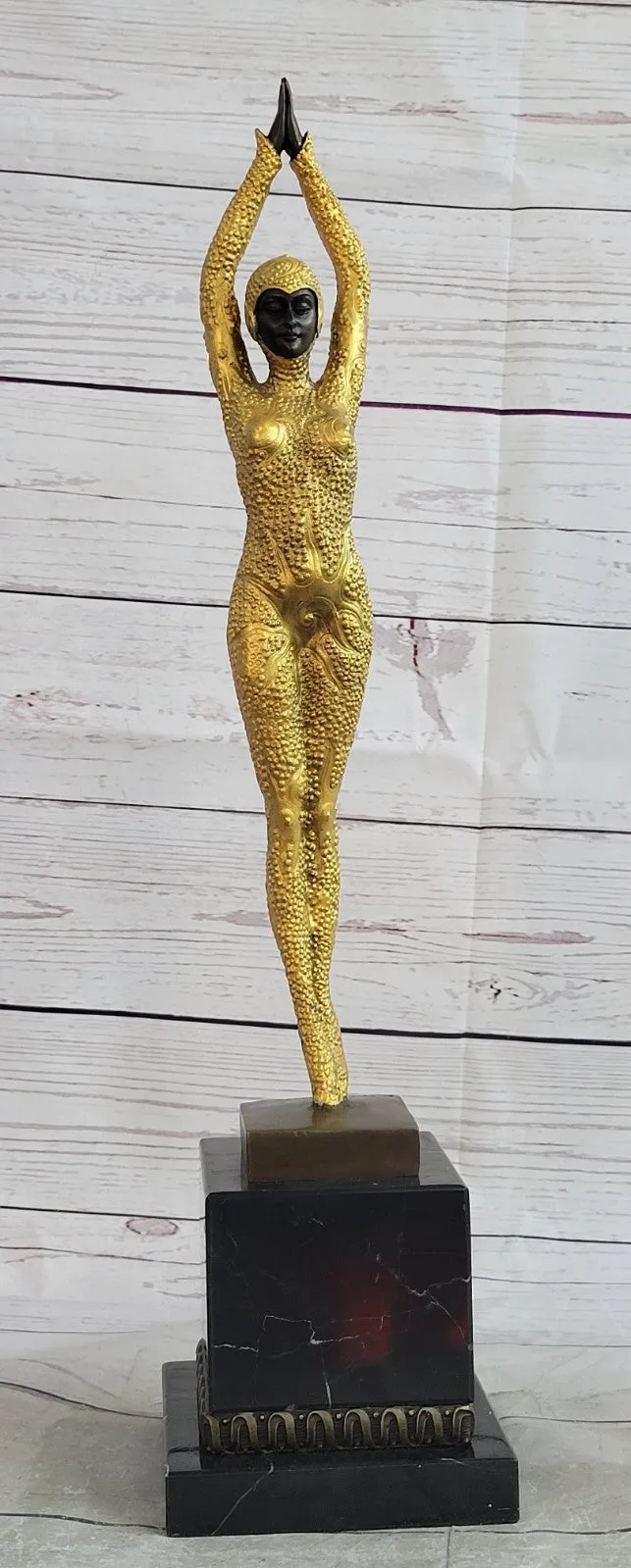 CHIPARUS SOLID BRONZE SCULPTURE. ABSTRACT ART DECO NOUVEAU FIGURE HOME DECOR