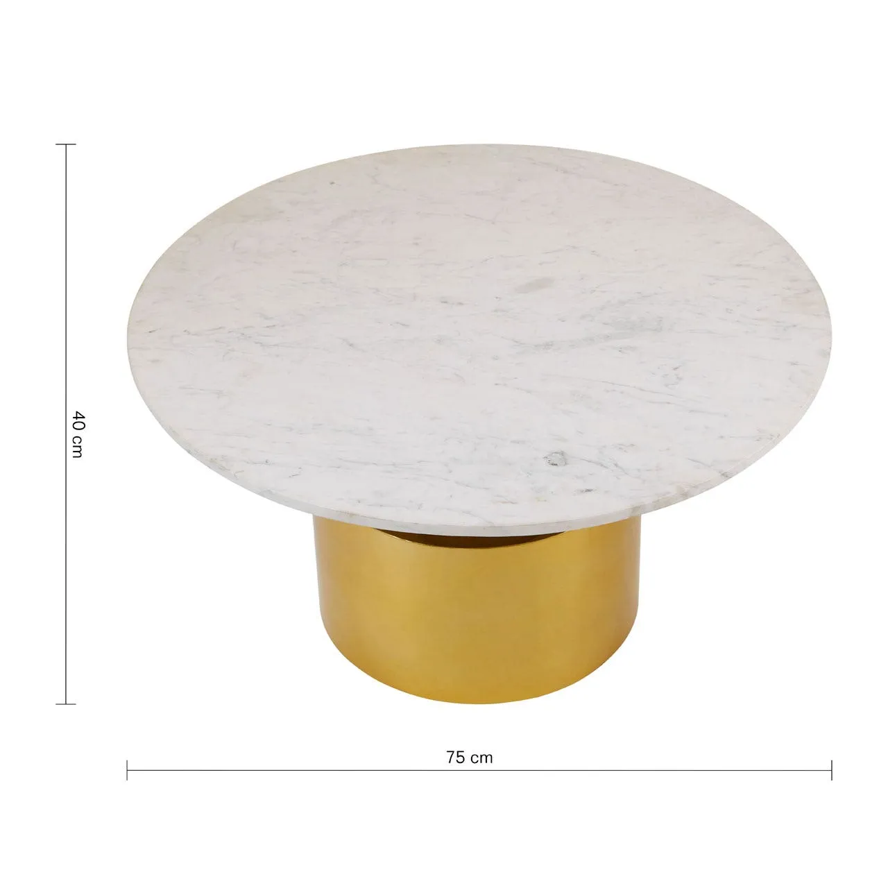 COFFEE TABLE WITH WHITE MARBLE TOP