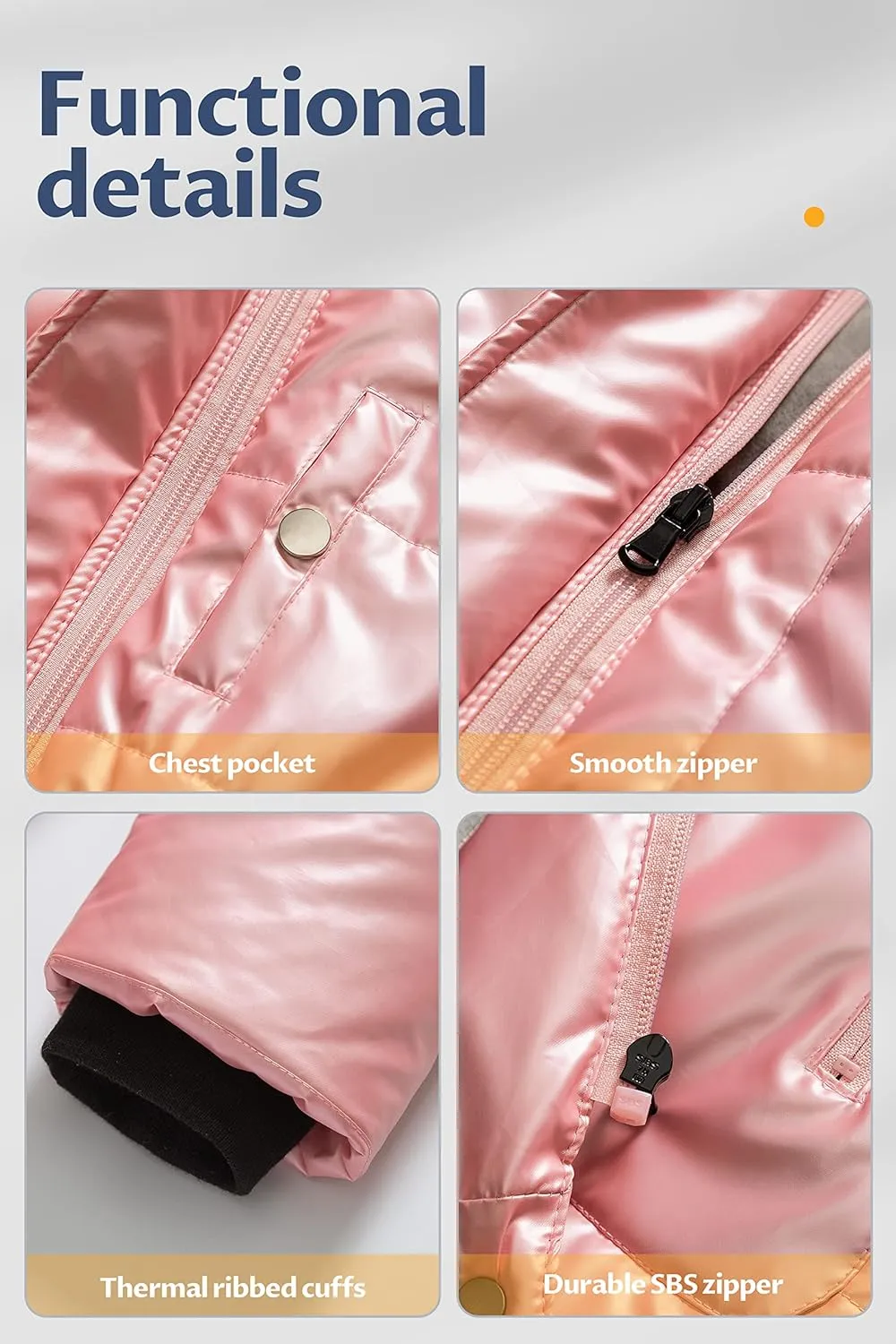 CREATMO US Girl's Long Length Winter Coat Parka Water Resistant Puffer Jacket With Fleece Lining