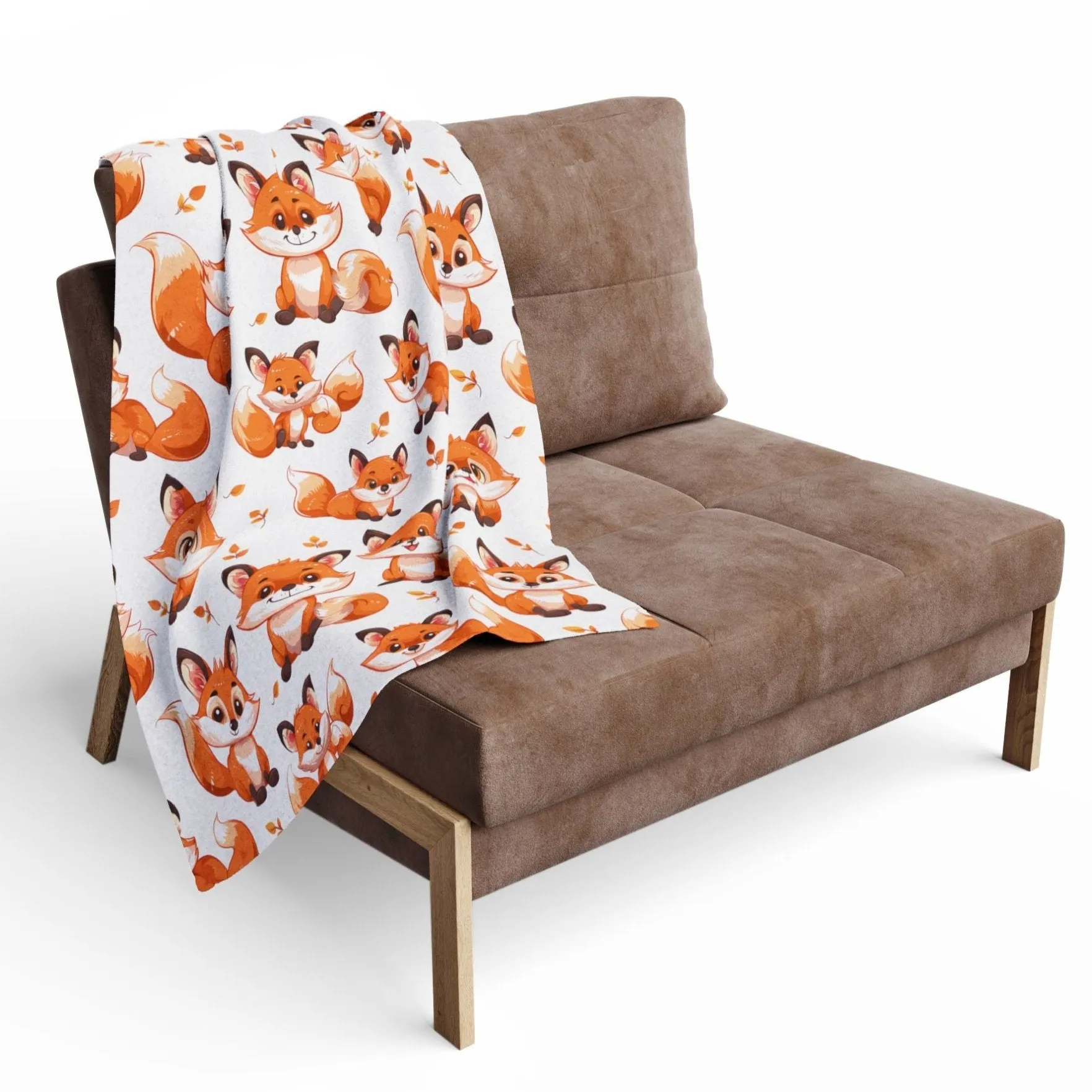 Cute Baby Foxes Fleece Throw Blanket for Toddlers, Kids & Pets – Soft, Cozy, and Durable 30x40” Blanket