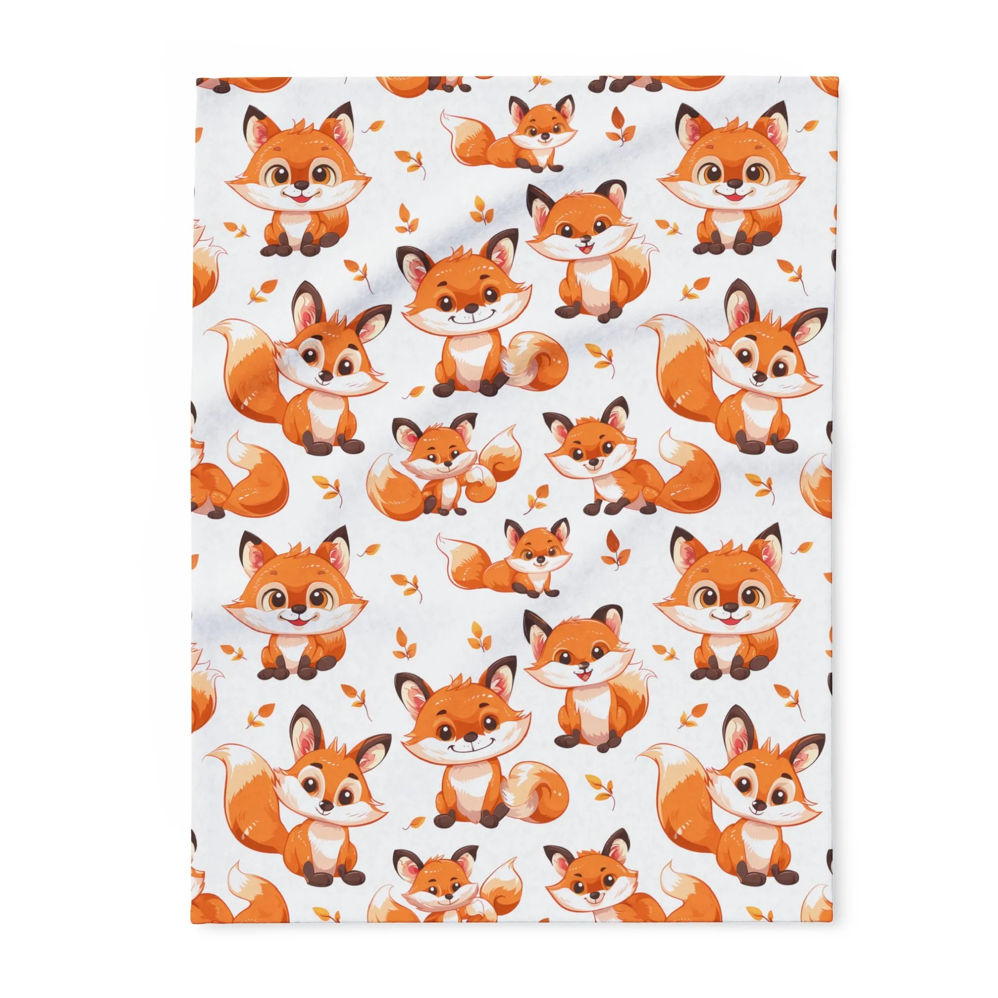 Cute Baby Foxes Fleece Throw Blanket for Toddlers, Kids & Pets – Soft, Cozy, and Durable 30x40” Blanket