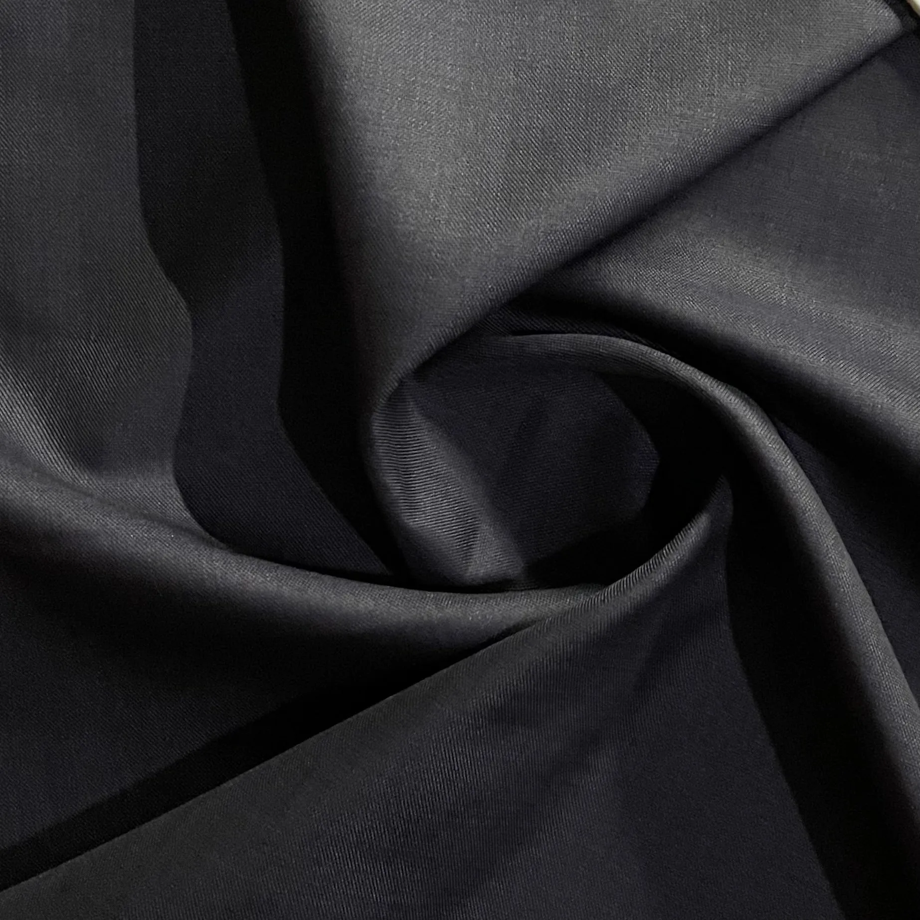 Dark Grey Solid Semi Viscose Suiting Fabric
