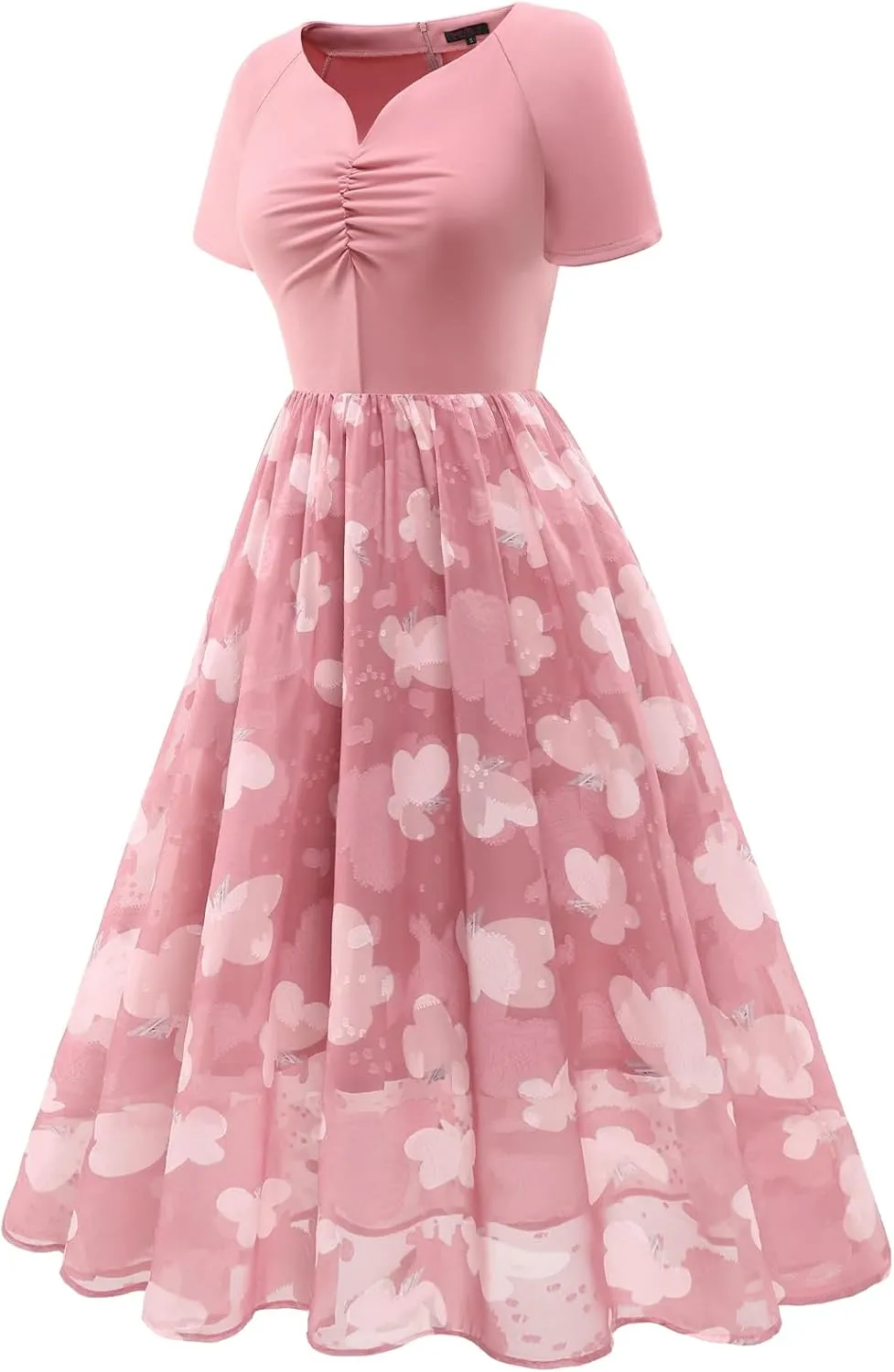 DRESSTELLS Women's Cocktail Dress Formal Wedding Guest Church Graduation Party Aline Midi Dresses