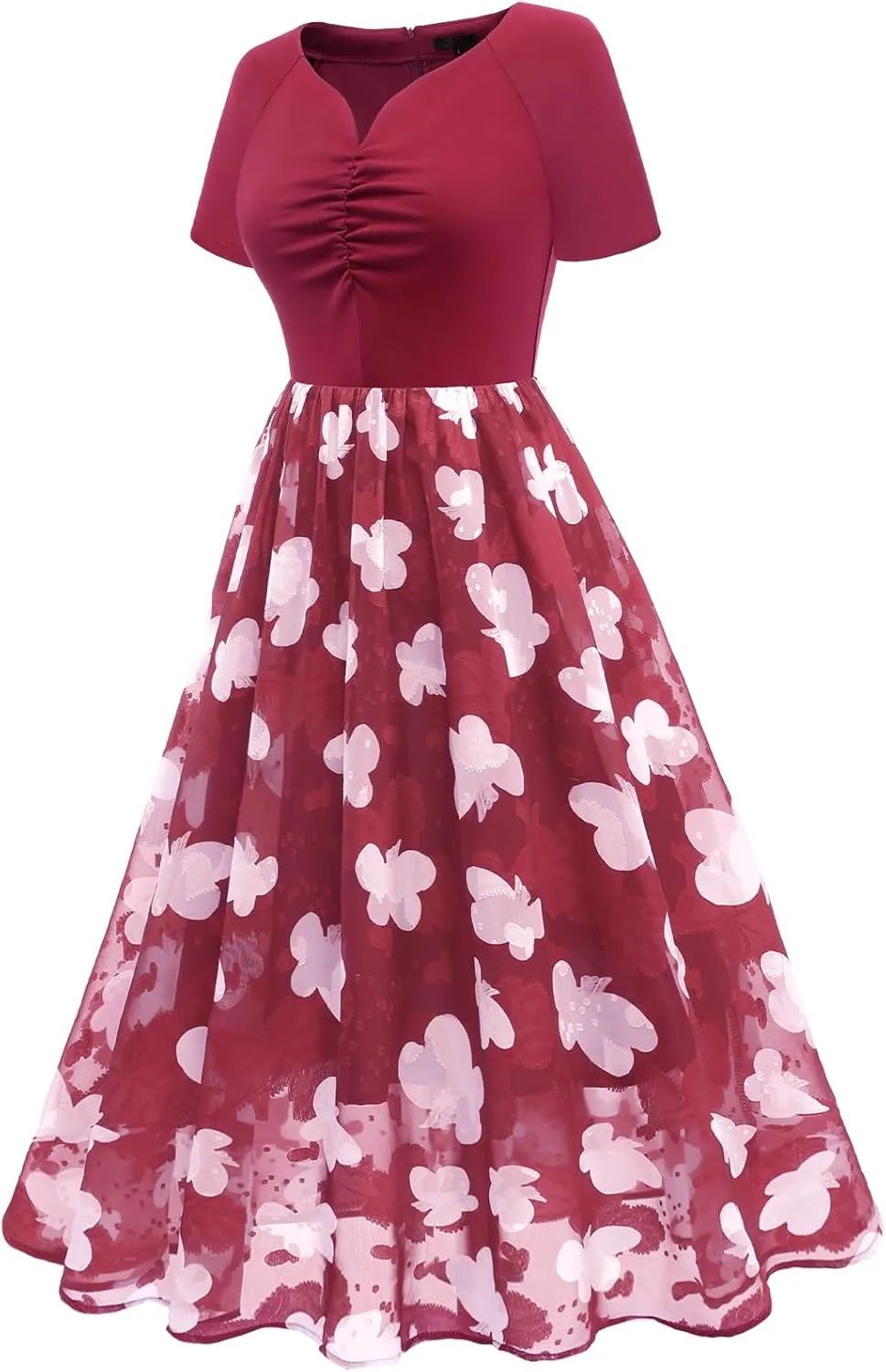 DRESSTELLS Women's Cocktail Dress Formal Wedding Guest Church Graduation Party Aline Midi Dresses