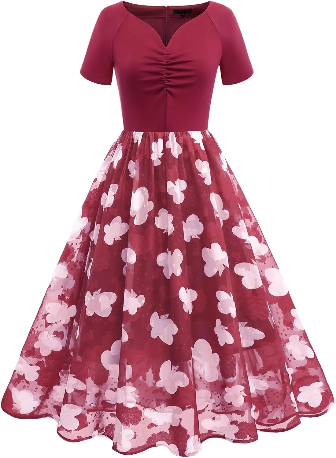 DRESSTELLS Women's Cocktail Dress Formal Wedding Guest Church Graduation Party Aline Midi Dresses
