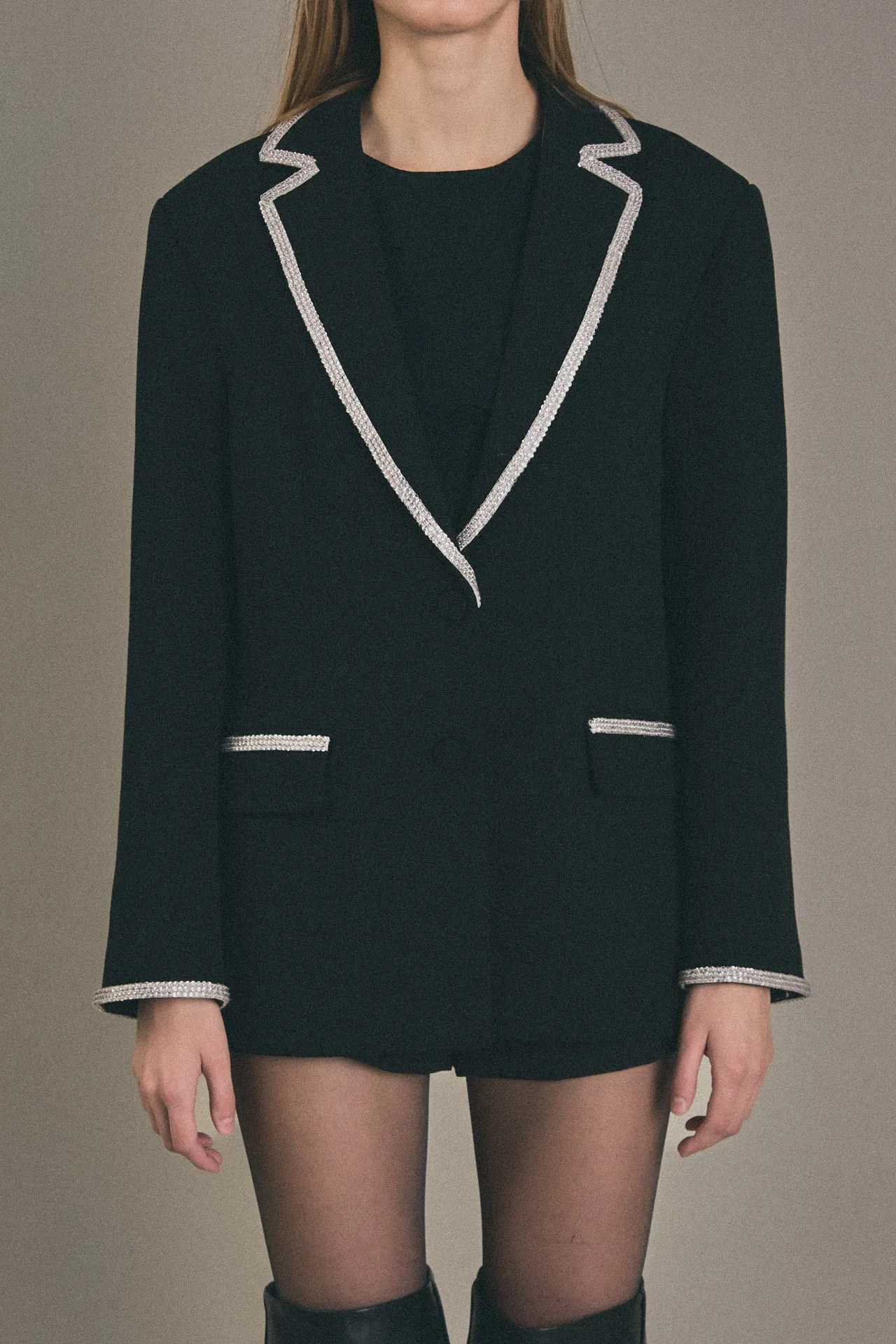 English Factory - Rhinestone Trimmed Jacket