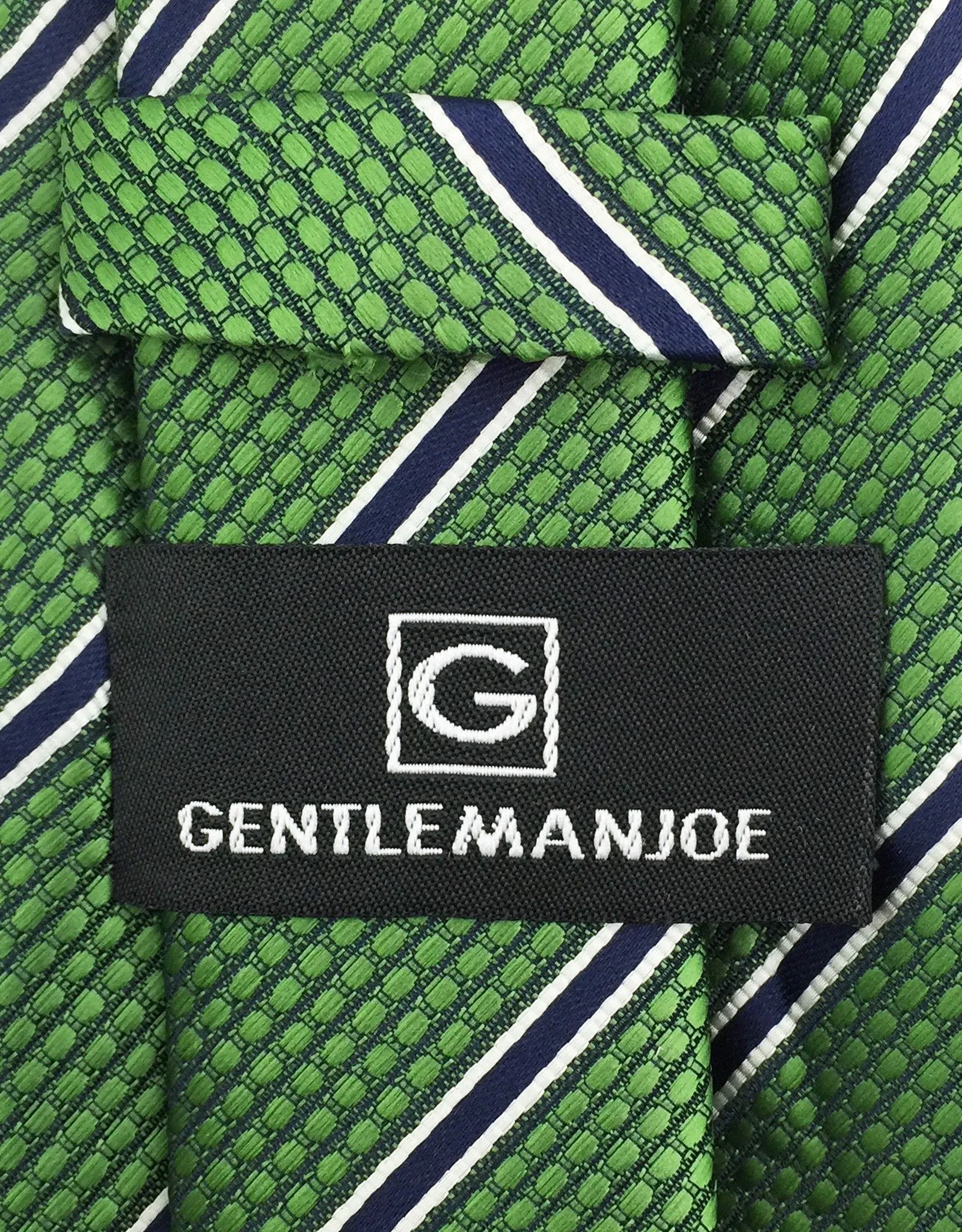 Forest Green and Navy Blue Striped Tie