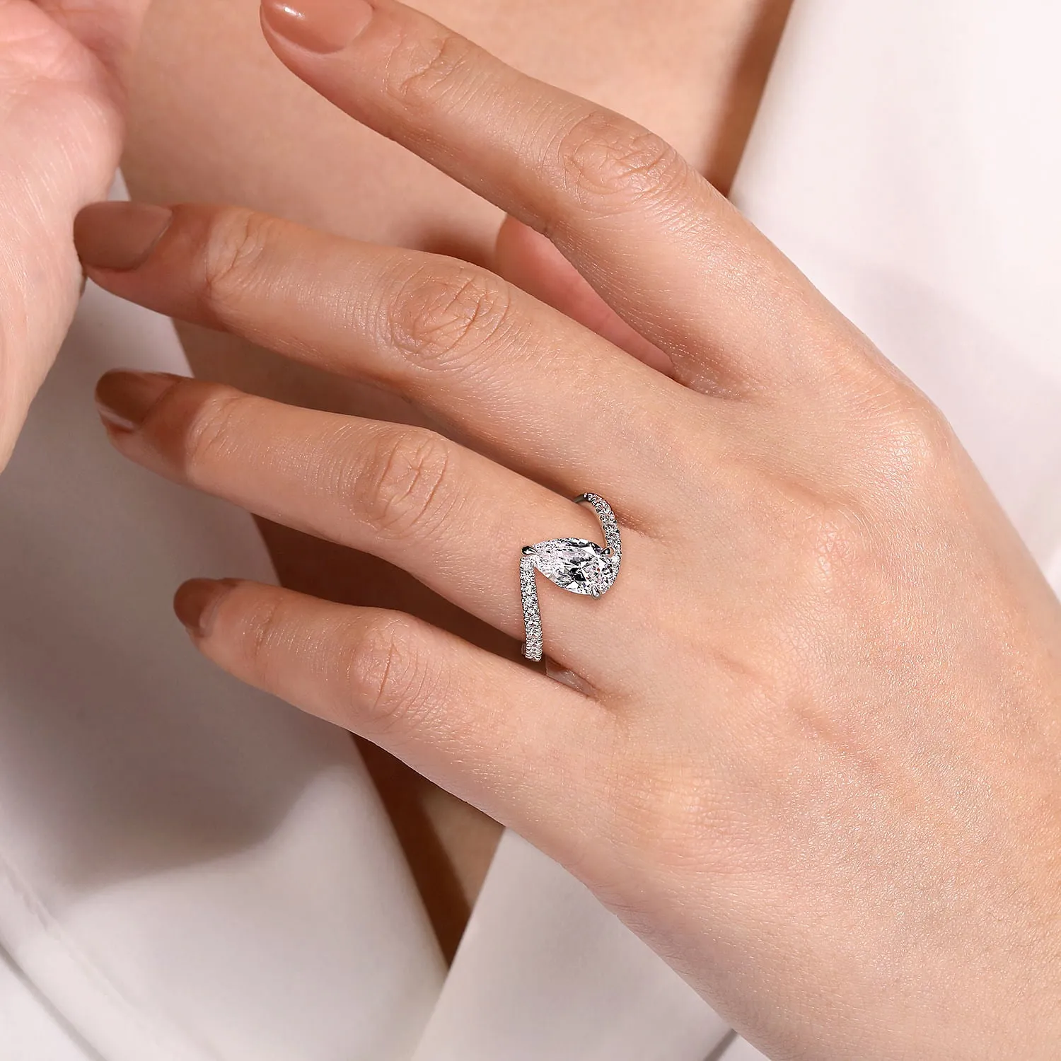 Gabriel & Co. White Gold Diamond Engagement Ring ER16320P6W44JJ
