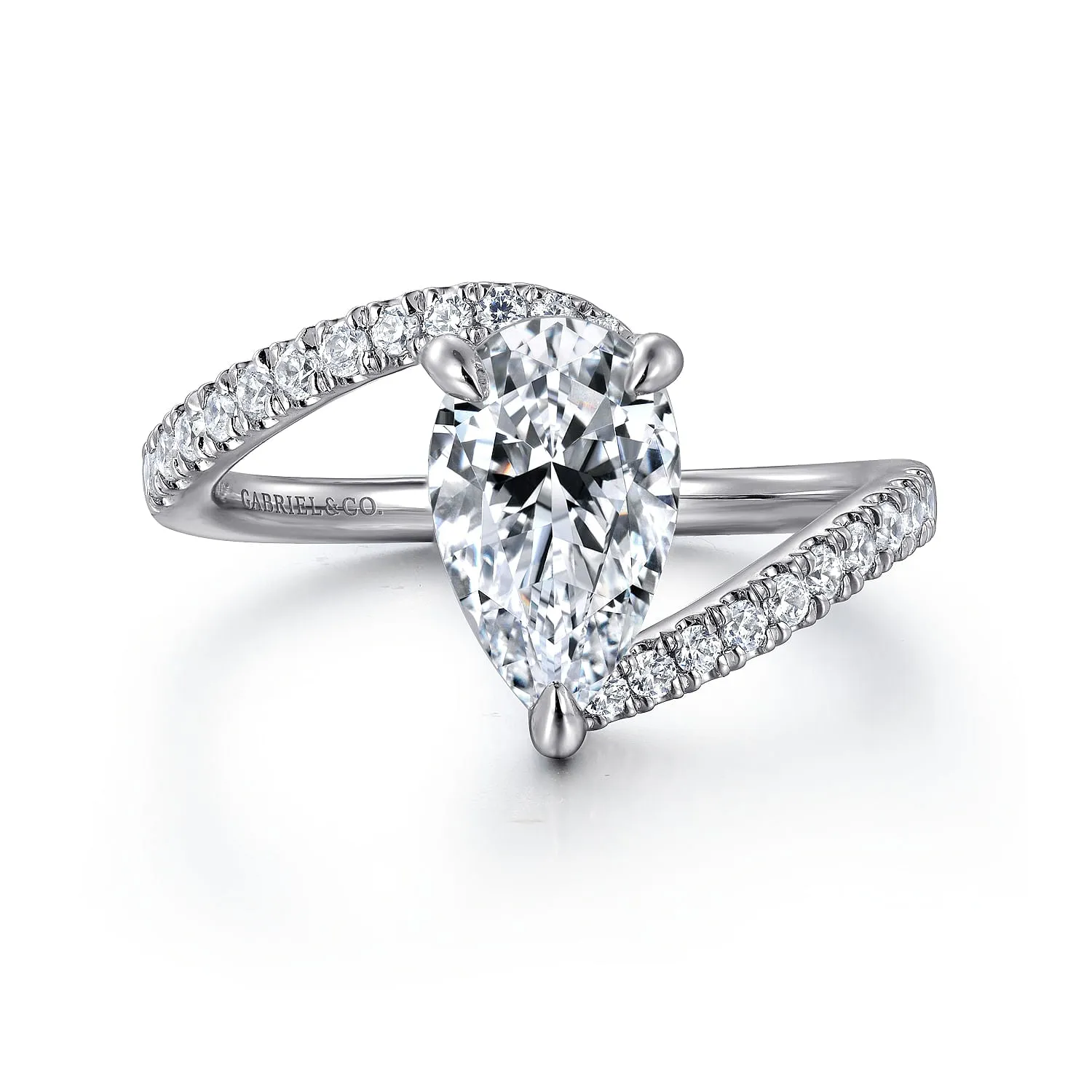 Gabriel & Co. White Gold Diamond Engagement Ring ER16320P6W44JJ