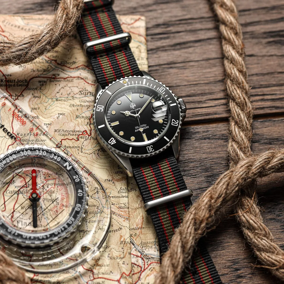 Genuine Vintage Bond Military Nylon Watch Strap by Geckota - Satin