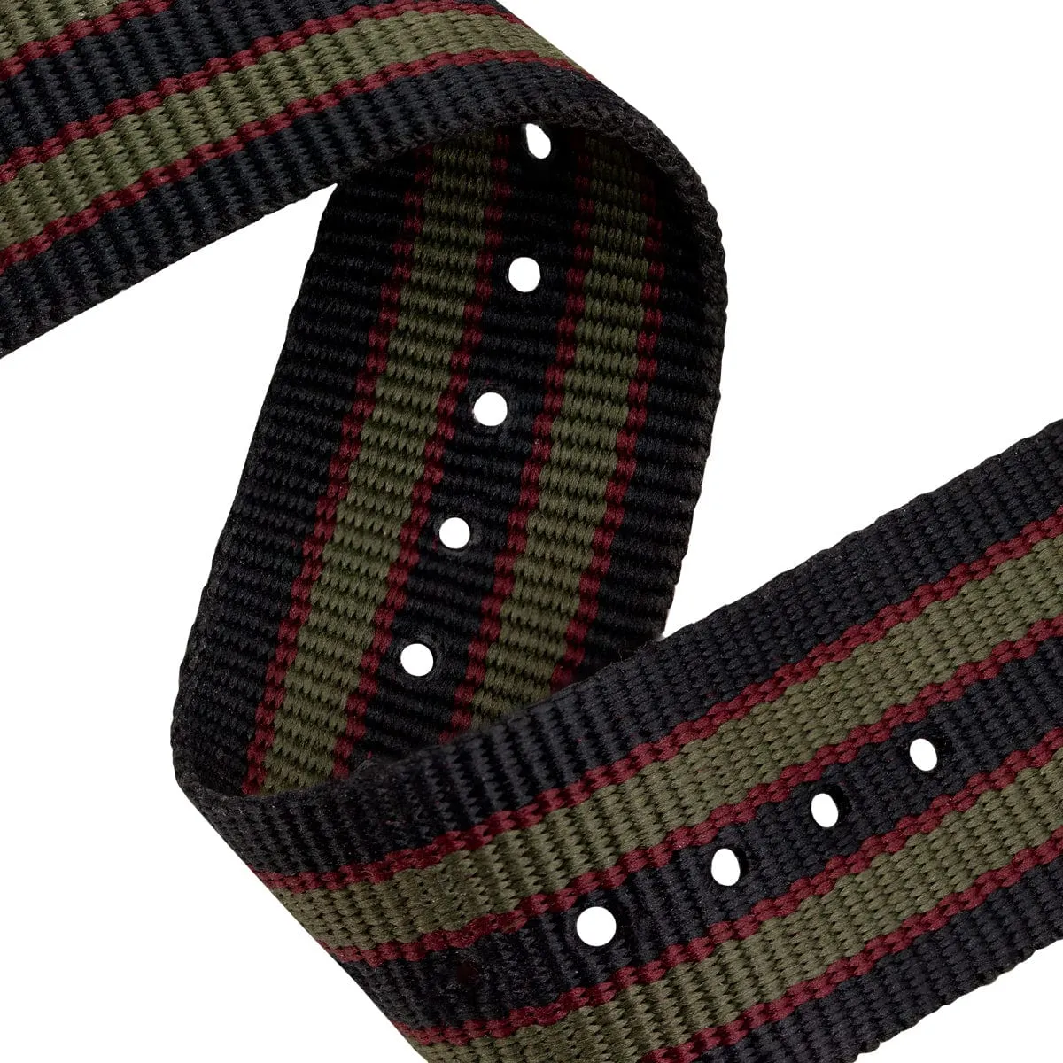 Genuine Vintage Bond Military Nylon Watch Strap by Geckota - Satin