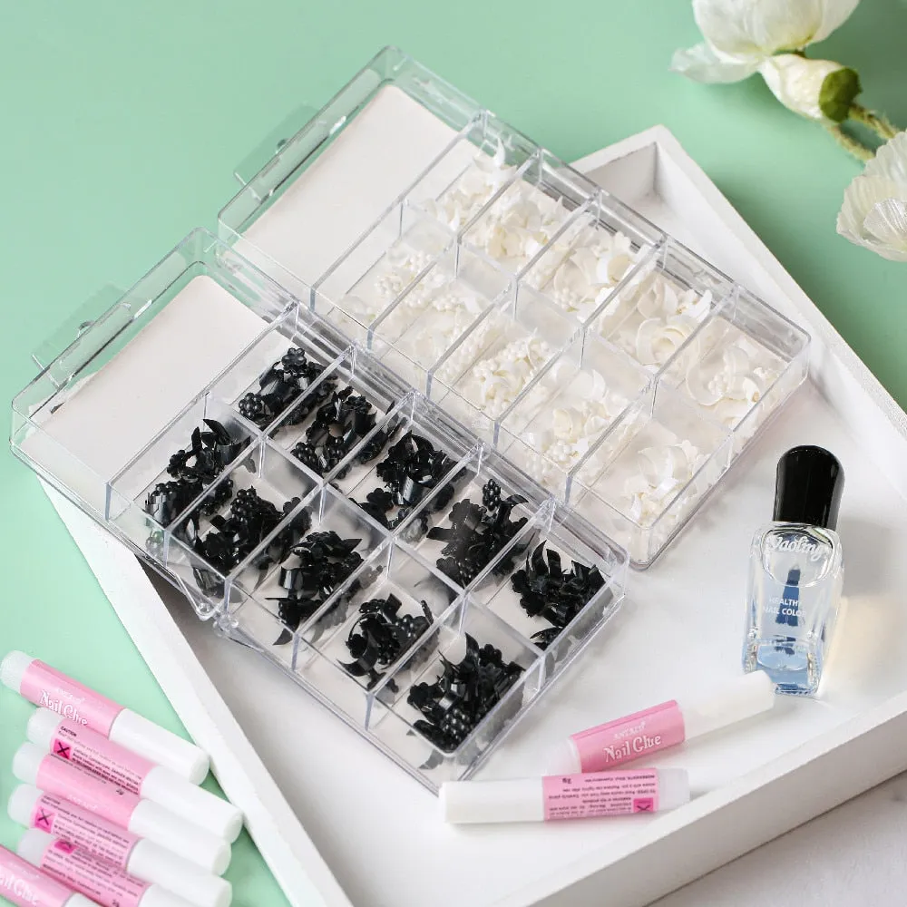 Glue-on French Nail Tips Kit (100 Pcs)