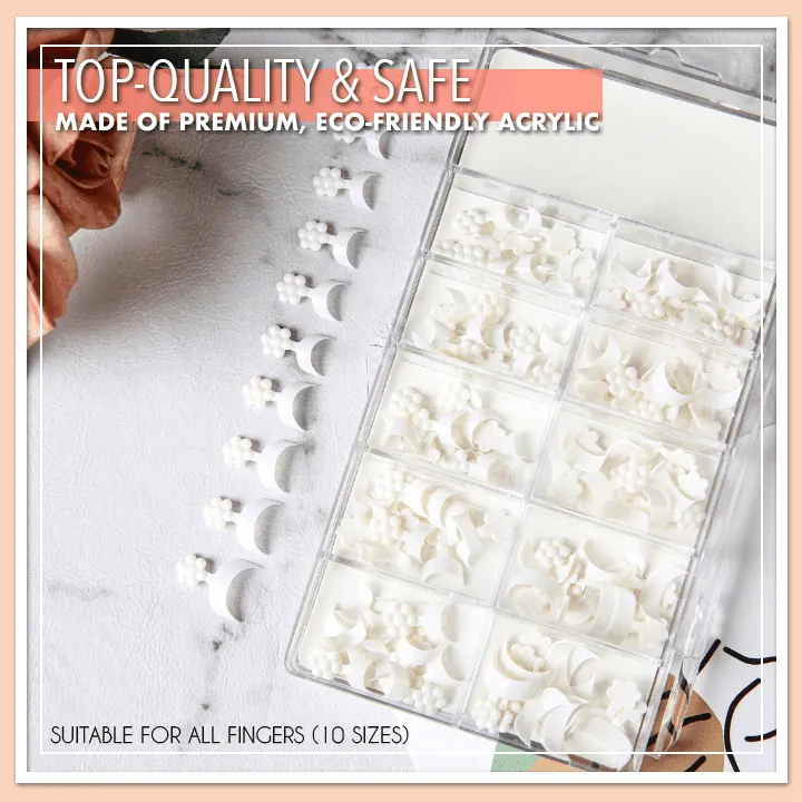 Glue-on French Nail Tips Kit (100 Pcs)