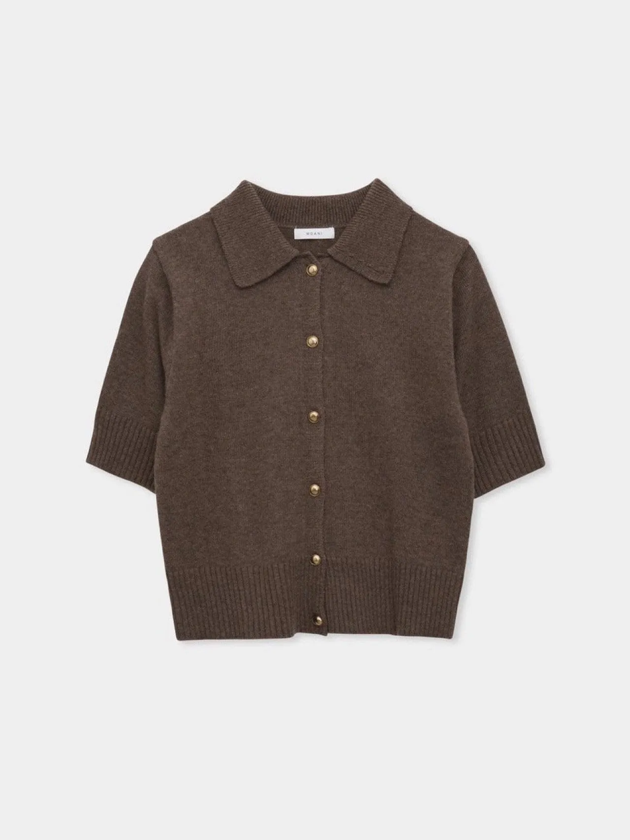 GOLD BUTTON COLLARED CARDIGAN