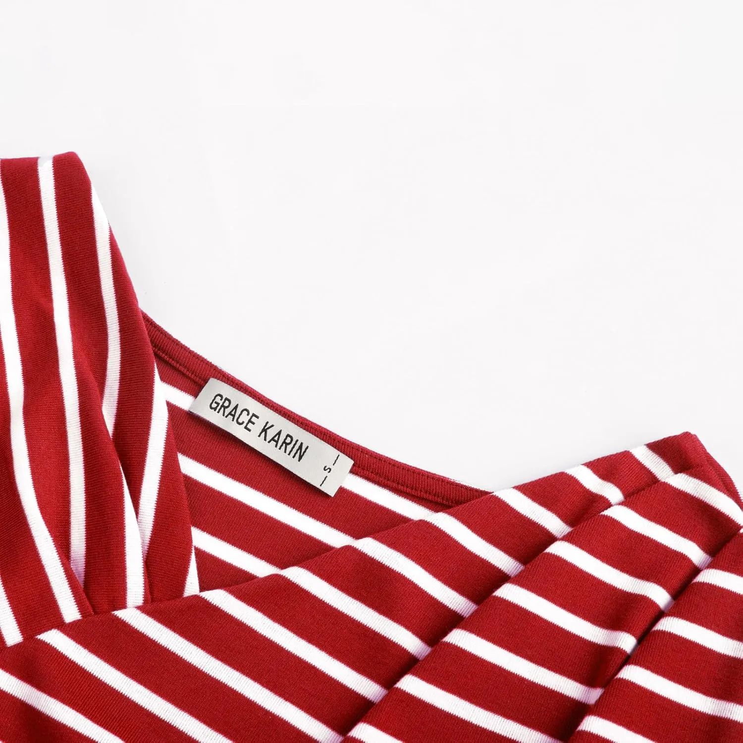 GRACE KARIN Womens Summer Tops Short Sleeve V Neck Striped T Shirt Casual Comfy Dressy Blouses