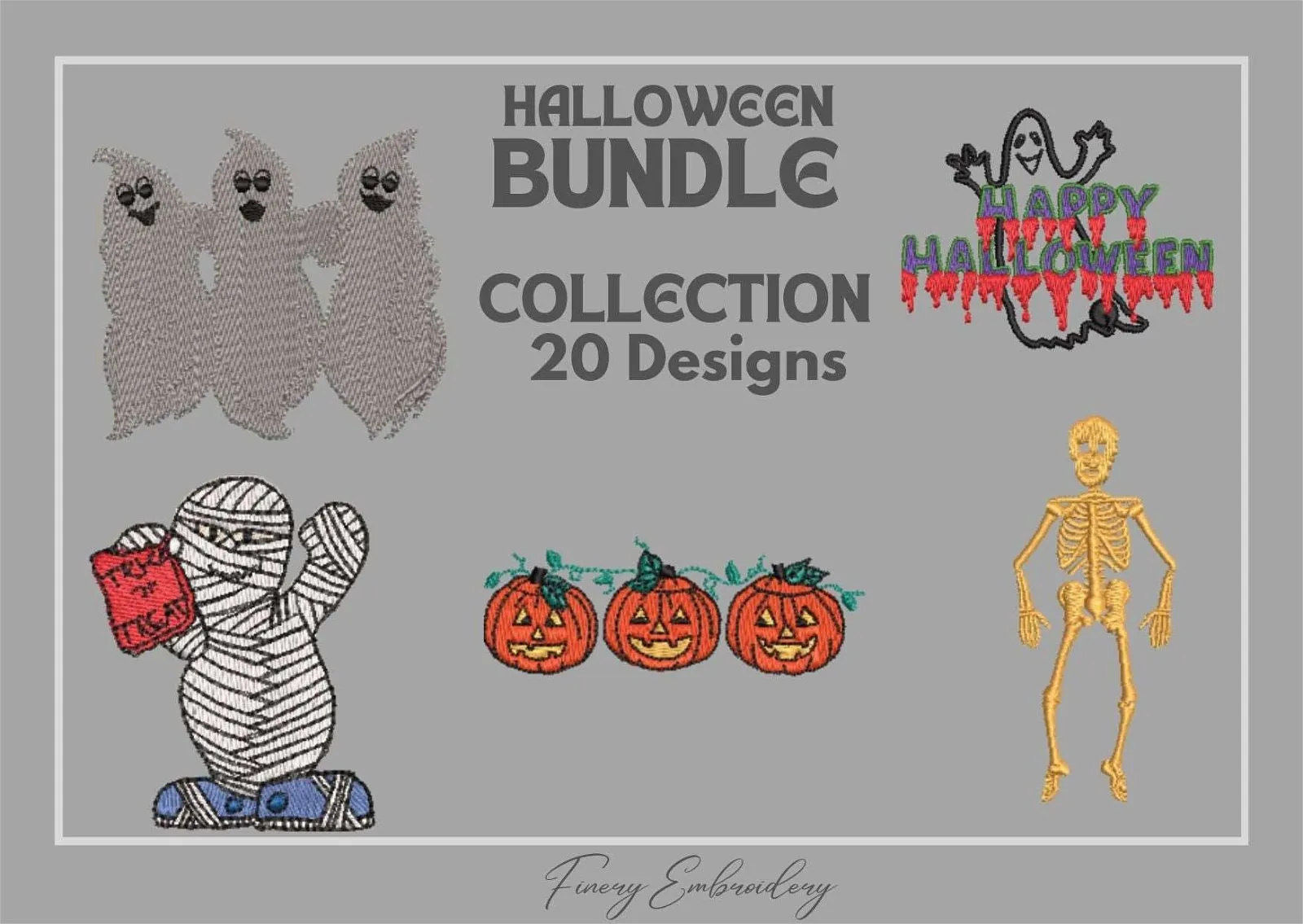 Halloween Bundle 3 - 20 Embroidery Designs