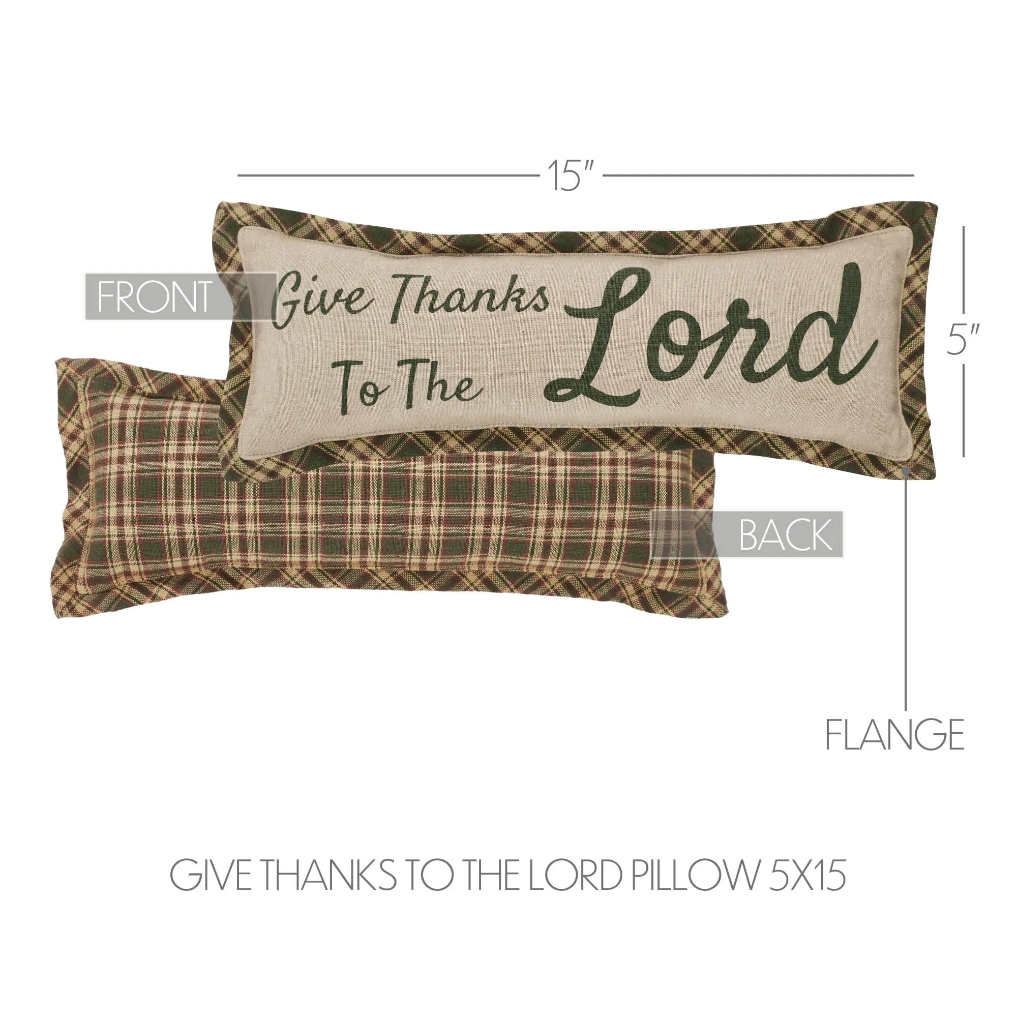 Harvest Blessings Give Thanks Pillow 5x15"