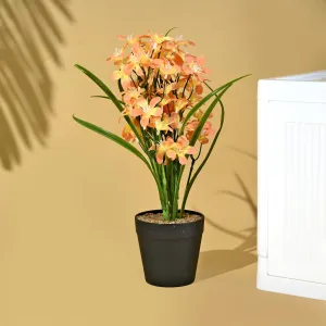 Homestic Artificial Plant|Artificial Flowers Pot|Natural Looking Plants|Plants for Office Décor|Artificial Flowers for Decoration|Two Forked Spring Jasmine Bonsai with Leaves|Multicolor