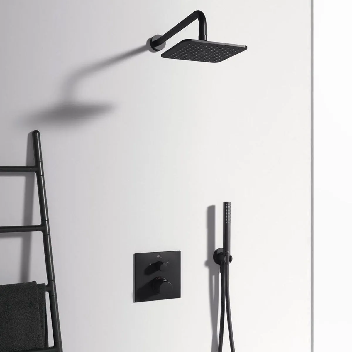 Ideal Standard Idealrain Cube M1 200 mm Shower Head in Silk Black - B0024XG