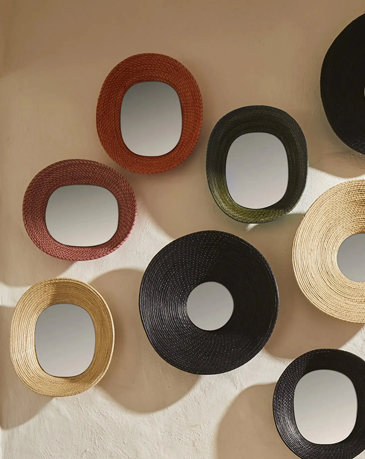 Killa Olive Green Wall Mirror Oval