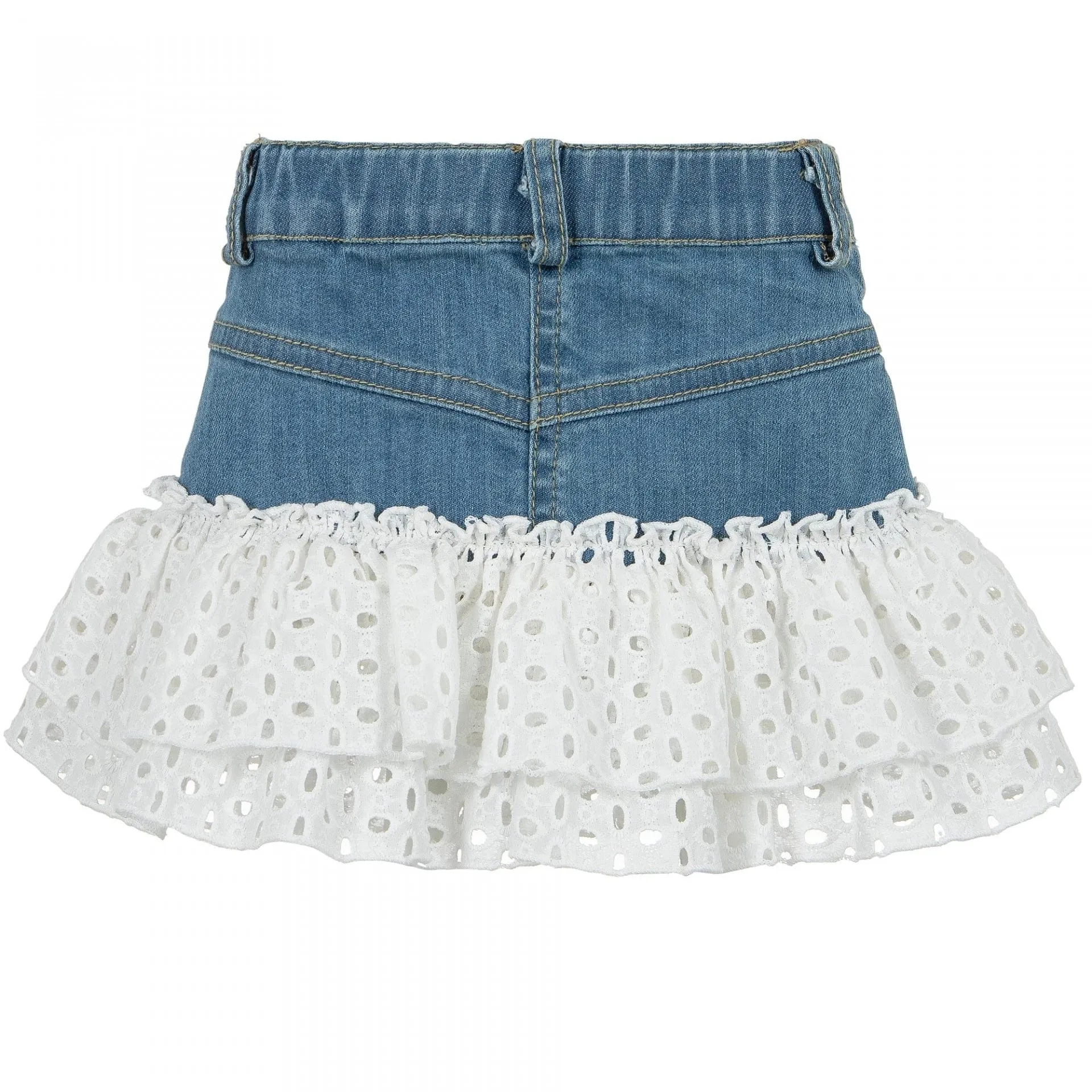 LAPIN HOUSE - Denim Chic Skirt Set - White