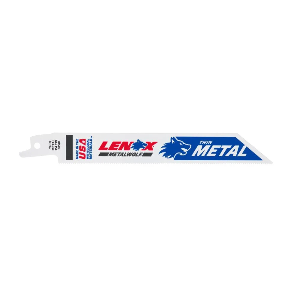Lenox 20568624R METALWOLF 6 in. 24 TPI WAVE EDGE Reciprocating Saw Blade (5 PK)
