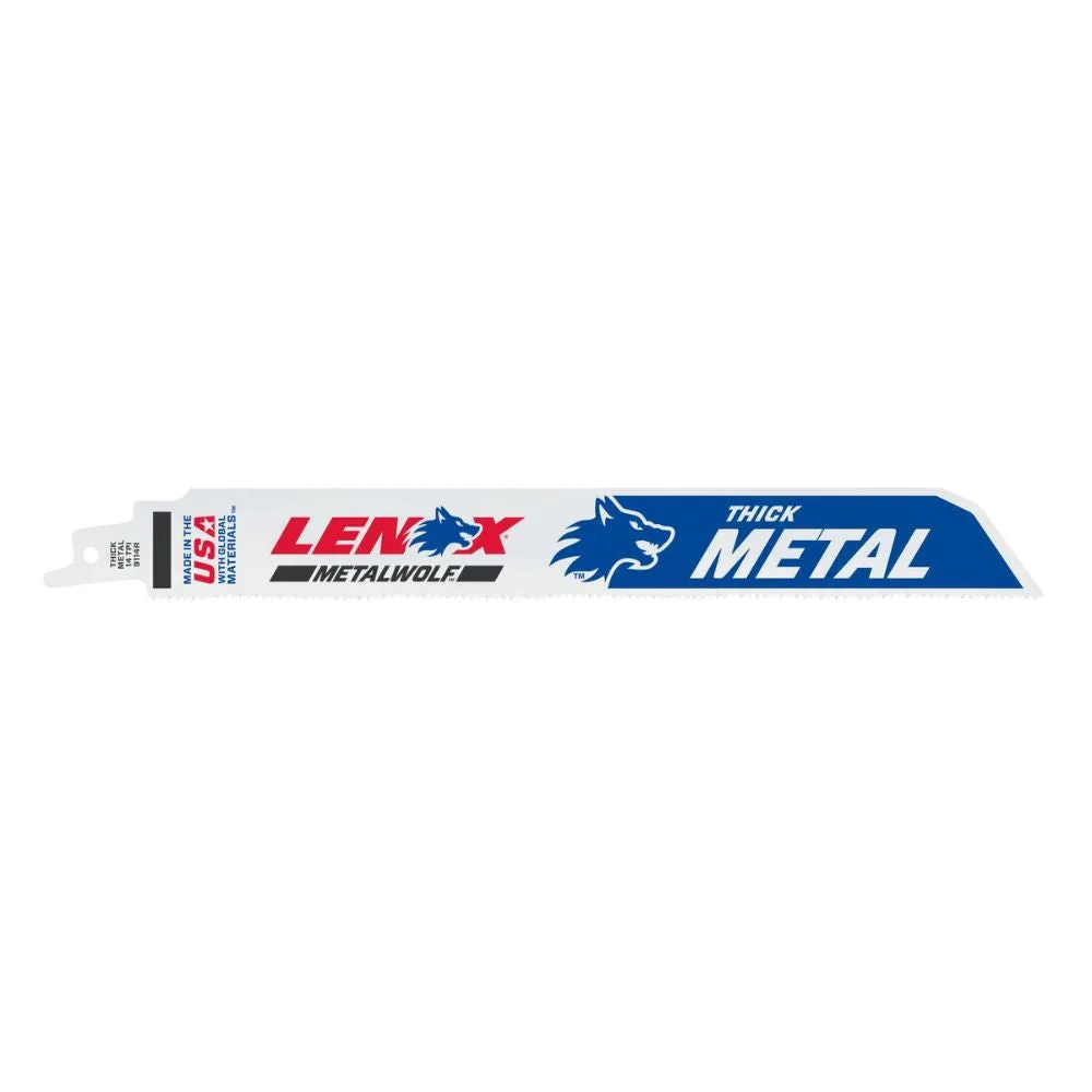 Lenox 24906T9114R METALWOLF 9 in. 14 TPI WAVE EDGE Reciprocating Saw Blade (2 PK)