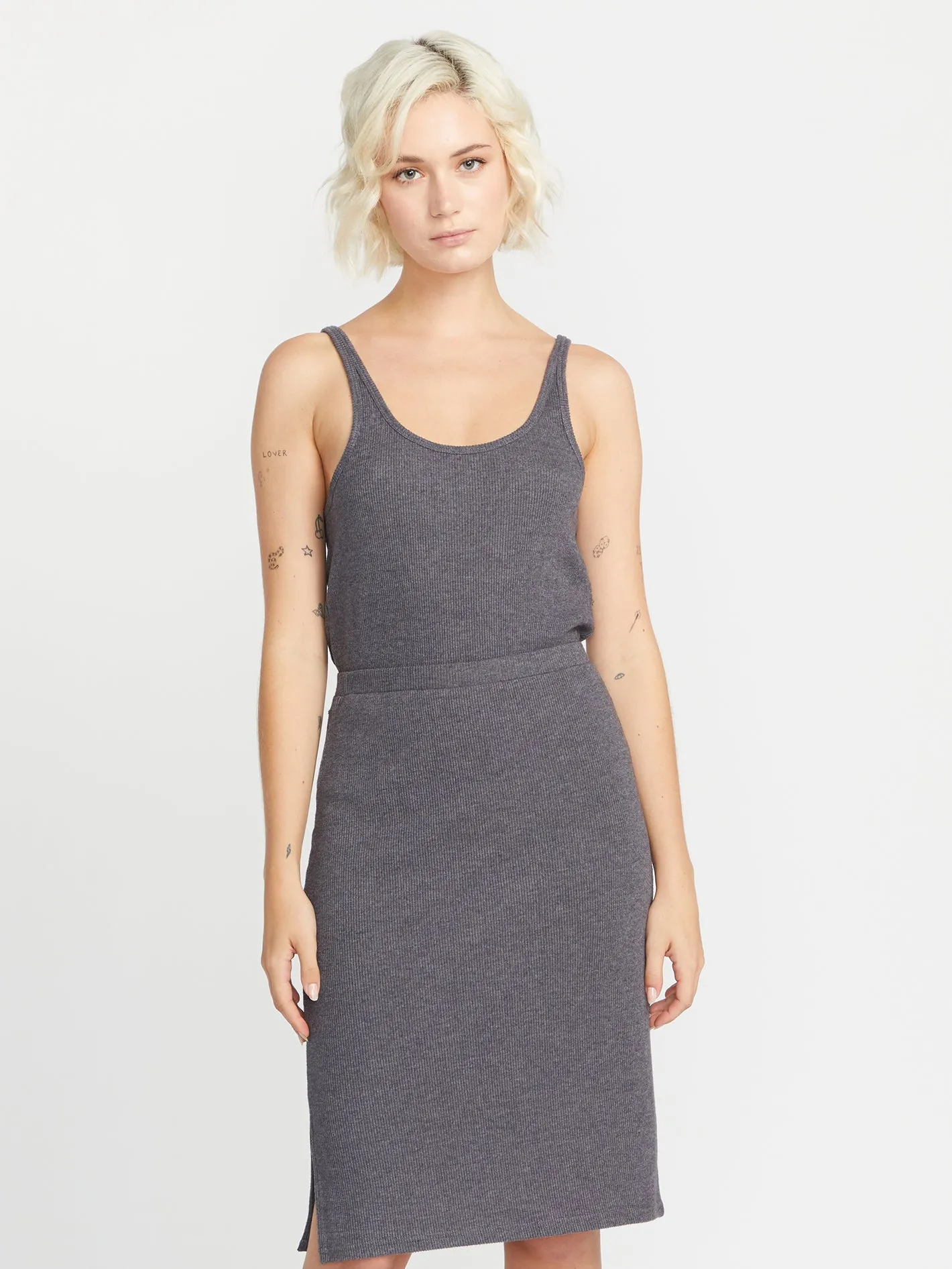 Lived in Lounge Rib Tank - Rinsed Black