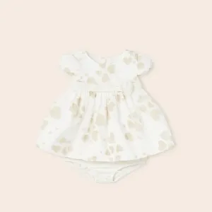 Mayoral Newborn Girl Heart Print Ceremony Dress