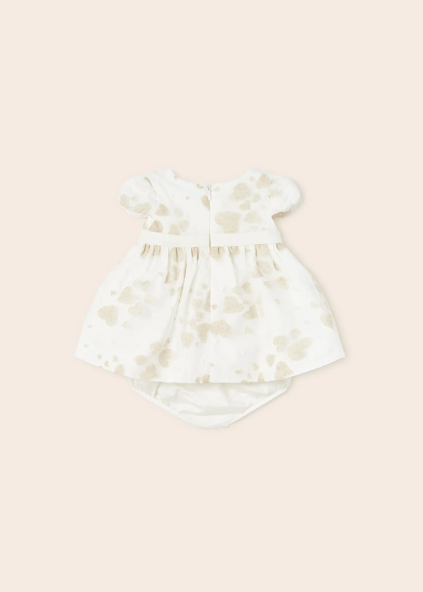 Mayoral Newborn Girl Heart Print Ceremony Dress