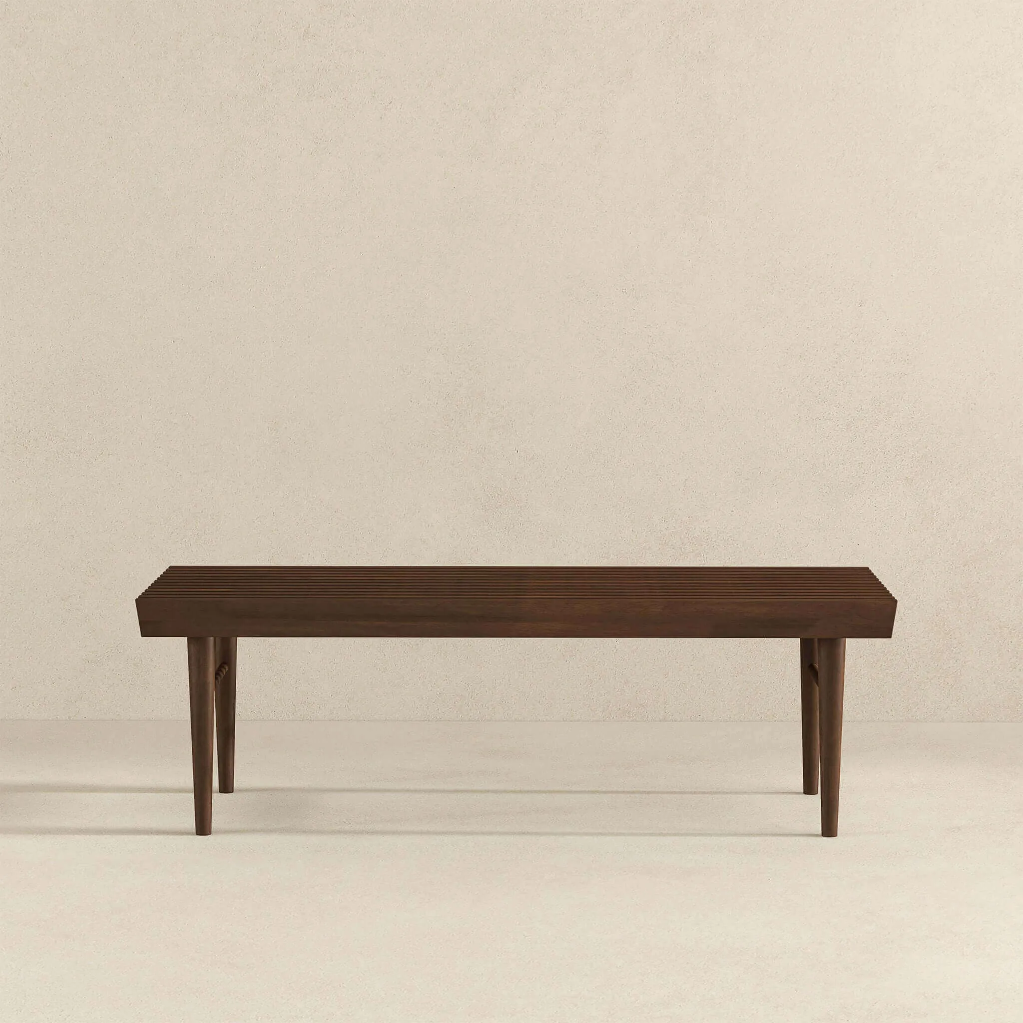 Mia Mid Century Modern Solid Wood Bench