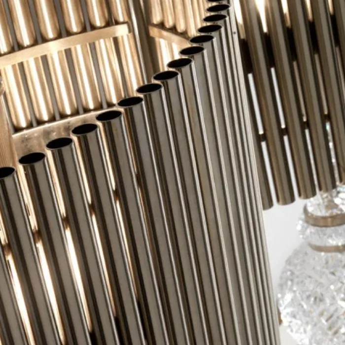 Modern Metal Table Light With Crystal Detail
