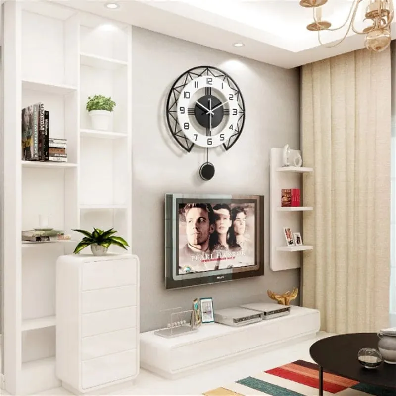 Modern Wall Clock with Pendulum