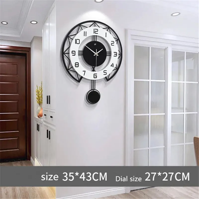 Modern Wall Clock with Pendulum