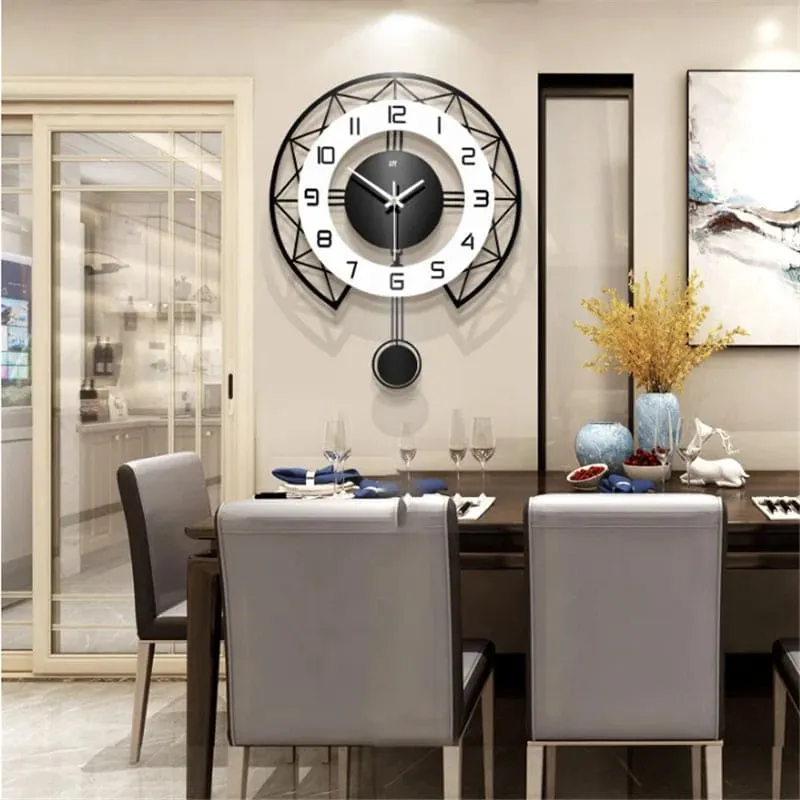 Modern Wall Clock with Pendulum